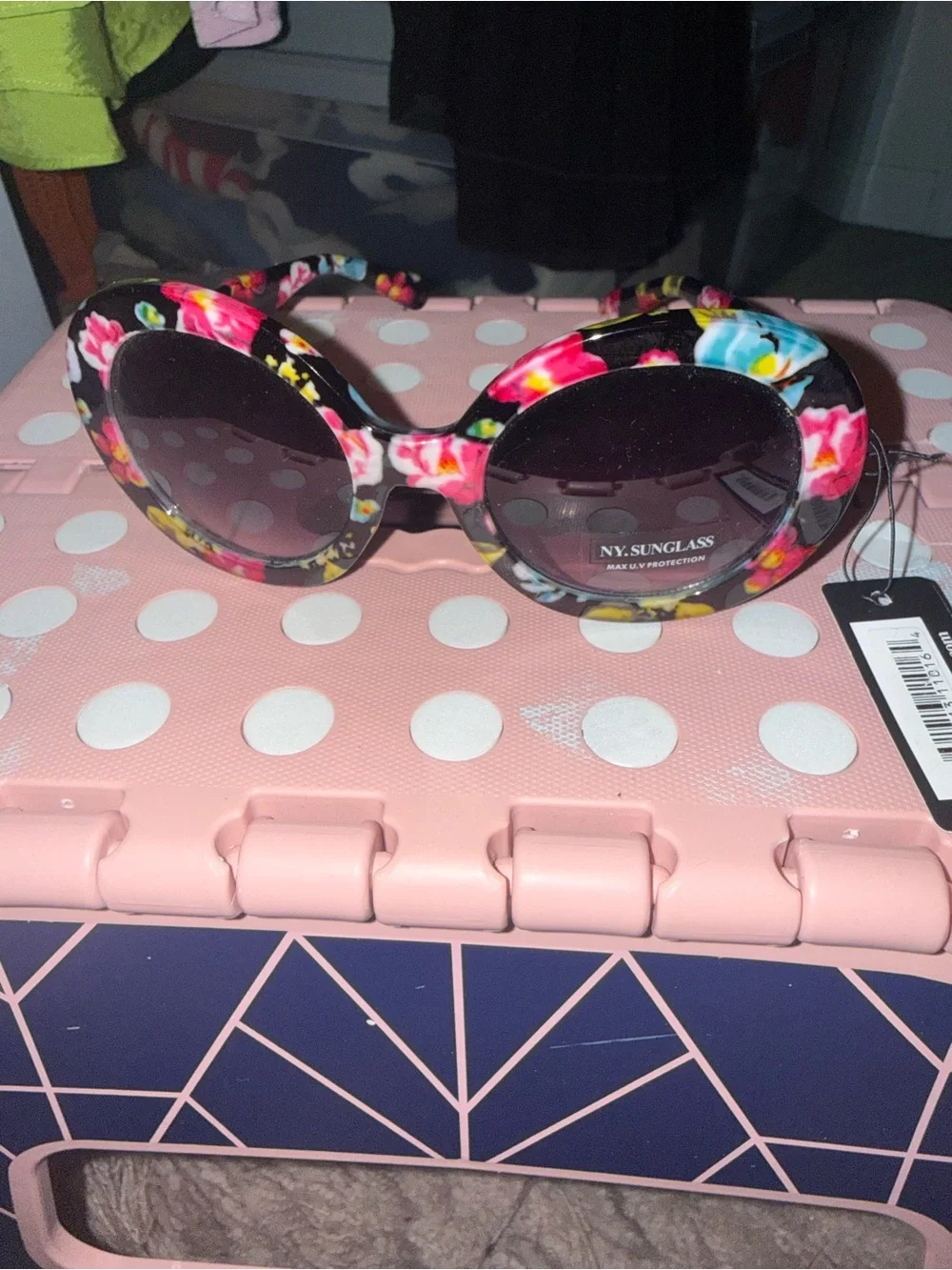 NY Sunglass Kids Floral Round Sunglasses - Pink Multi